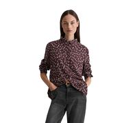 Langarmbluse MARC O'POLO "aus fließender Viskose", Damen, Gr. 42, schwarz braun, Obermaterial: 100% Viskose, bedruckt, regular fit normal, Manschette, Blusen (77642137-42) schwarz braun