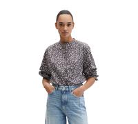 Langarmbluse MARC O'POLO "aus leichter Papertouch-Popeline", Damen, Gr. 42, medium grau, Obermaterial: 100% Baumwolle, unifarben, loose fit normal, Manschette, Blusen (25577109-42) medium grau