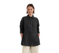 Langarmbluse MARC O'POLO "aus leichter Qualität", Damen, Gr. 36, schwarz (m990), Obermaterial: 100% Leinen, unifarben, relaxed fit, Manschette, Blusen (45956422-36) m990