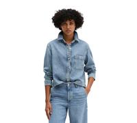 Langarmbluse MARC O'POLO "aus Lyocell-Leinen-Baumwolle-Mix", Damen, Gr. XL, light blau, Obermaterial: 61% Lyocell, 20% Leinen, 19% Baumwolle, unifarben, relaxed fit normal, Manschette, Blusen (9858490