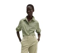 Langarmbluse MARC O'POLO "aus Organic Cotton", Damen, Gr. 38, grün (smooth sage), Obermaterial: 100% Baumwolle, unifarben, regular fit normal, Manschette, Blusen (30433543-38) smooth sage