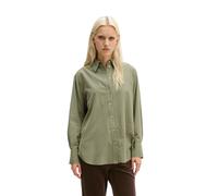 Langarmbluse MARC O'POLO "aus Organic Cotton", Damen, Gr. 38, grün (smooth sage), Obermaterial: 100% Baumwolle, unifarben, oversize normal, Manschette, Blusen (91062062-38) smooth sage
