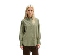 Langarmbluse MARC O'POLO "aus Organic Cotton", Damen, Gr. 46, grün (smooth sage), Obermaterial: 100% Baumwolle, unifarben, oversize normal, Manschette, Blusen (91062062-46) smooth sage