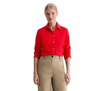 Langarmbluse MARC O'POLO "aus Organic-Cotton-Stretch", Damen, Gr. XL, bright rot, Obermaterial: 96% Baumwolle, 4% Elasthan, unifarben, Basic, regular fit normal, Blusen (83385530-XL) bright rot