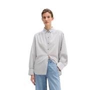 Langarmbluse MARC O'POLO "aus Organic-Cotton-Viskose-Mix", Damen, Gr. 40, light blau, Obermaterial: 63% Baumwolle, 37% Viskose, gestreift, loose fit lang, Blusen (33319454-40) light blau