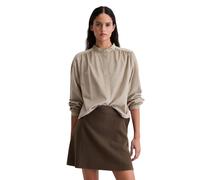 Langarmbluse MARC O'POLO "aus Organic-Cotton-Viskose-Mix", Damen, Gr. 42, chalky mauve, Obermaterial: 79% Baumwolle, 21% Lyocell, unifarben, loose fit normal, Manschette, Blusen (35556219-42) chalky m