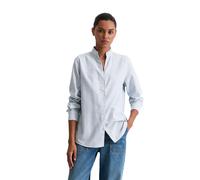 Langarmbluse MARC O'POLO "aus Oxford-Qualität", Damen, Gr. 44, bunt (medium blau), Obermaterial: 100% Baumwolle, gestreift, regular fit normal, Manschette, Blusen (30005843-44) medium blau