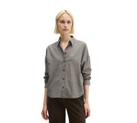 Langarmbluse MARC O'POLO "aus reiner Bio-Baumwolle", Damen, Gr. 42, grau (medium braun), Obermaterial: 100% Baumwolle, kariert, oversize normal, Manschette, Blusen (68826407-42) medium braun