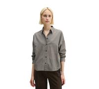 Langarmbluse MARC O'POLO "aus reiner Bio-Baumwolle", Damen, Gr. 44, grau (medium braun), Obermaterial: 100% Baumwolle, kariert, oversize normal, Manschette, Blusen (68826407-44) medium braun