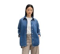Langarmbluse MARC O'POLO "aus Rigid Denim", Damen, Gr. XXS, blau (medium blau), Obermaterial: 100% Baumwolle, unifarben, relaxed fit normal, Manschette, Blusen (70848943-XXS) medium blau