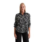 Langarmbluse MARC O'POLO "aus Silky-Touch-Voile", Damen, Gr. 36, schwarz, Obermaterial: 100% Baumwolle, bedruckt, relaxed fit normal, Manschette, Blusen (89754533-36) schwarz