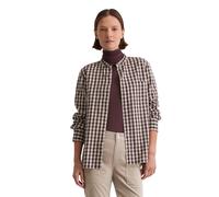 Langarmbluse MARC O'POLO "aus softem Baumwoll-Flanell", Damen, Gr. 36, schwarz braun, Obermaterial: 100% Baumwolle, kariert, regular fit normal, Doppelmanschette, Blusen (14832147-36) schwarz braun