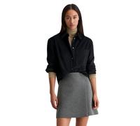 Langarmbluse MARC O'POLO "aus softem Baumwolle-Lyocell-Mix", Damen, Gr. 44, deep night blau, Obermaterial: 78% Baumwolle, 22% Lyocell, unifarben, loose fit normal, Doppelmanschette, Blusen (54522248-4