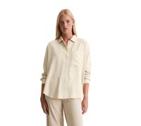 Langarmbluse MARC O'POLO "aus TENCEL™ Lyocell", Damen, Gr. 42, beige (light oat), Obermaterial: 100% Lyocell, unifarben, relaxed fit normal, Manschette, Blusen (61936737-42) light oat