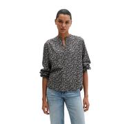 Langarmbluse MARC O'POLO "aus TENCEL™ Lyocell", Damen, Gr. 44, medium grau, Obermaterial: 100% Lyocell, bedruckt, regular fit normal, V-Ausschnitt, Manschette, Blusen (74347220-44) medium grau