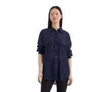 Langarmbluse MARC O'POLO "aus TENCEL™ Lyocell-Mix", Damen, Gr. 34, m873, Obermaterial: 88% Lyocell, 12% Polyester, unifarben, oversize normal, Doppelmanschette, Blusen (74266129-34) m873