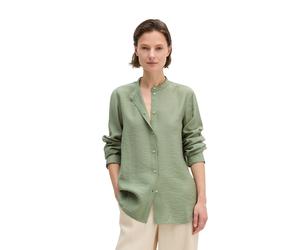Langarmbluse MARC O'POLO "aus Viskose-Mix", Damen, Gr. 34, grün (fresh sage), Obermaterial: 83% Viskose, 17% Polyamid, unifarben, regular fit normal, Doppelmanschette, Blusen (34369727-34) fresh sage