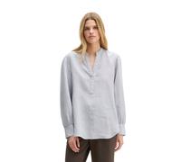 Langarmbluse MARC O'POLO, Damen, Gr. 38, grau (airy blau), Web, Obermaterial: 100% Leinen, A-Linie normal, Manschette, Blusen, Leinen-Tunika A-Shape (57537847-38) airy blau