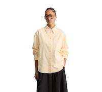 Langarmbluse MARC O'POLO DENIM "aus Baumwoll-Stretch", Damen, Gr. XL, beige (weiß blush), Obermaterial: 98% Baumwolle, 2% Elasthan, unifarben, relaxed fit normal, normaler Saum, Blusen (82186048-XL) w