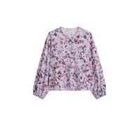 Langarmbluse MARC O'POLO DENIM "aus bedrucktem Viskose-Mix", Damen, Gr. M, light blau, Obermaterial: 73% Viskose, 27% Baumwolle, bedruckt, relaxed fit normal, Blusen (77038050-M) light blau