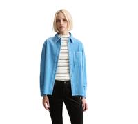 Langarmbluse MARC O'POLO DENIM "aus mittelschwerem Cord-Stretch", Damen, Gr. L, azure sky, Obermaterial: 98% Baumwolle, 2% Elasthan, unifarben, relaxed fit lang, Manschette, Blusen (81031418-L) azure