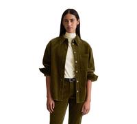 Langarmbluse MARC O'POLO DENIM "aus mittelschwerem Cord-Stretch", Damen, Gr. XL, burnished logs, Obermaterial: 98% Baumwolle, 2% Elasthan, unifarben, lang, Manschette, Blusen (61199543-XL) burnished l