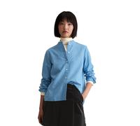 Langarmbluse MARC O'POLO DENIM "aus reiner Bio-Baumwolle", Damen, Gr. S, light blau, Obermaterial: 100% Baumwolle, unifarben, regular fit normal, Rückenausschnitt, Blusen (55506503-S) light blau