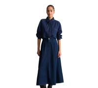 Langarmbluse MARC O'POLO DENIM "made with Orange Fiber", Damen, Gr. S, dunkelblau, Obermaterial: 78% Baumwolle, 22% Lyocell, unifarben, Manschette, Blusen (25712230-S) dunkelblau