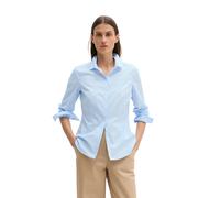 Marc O'Polo Langarmbluse Stretch-Popeline Damen Slim Fit 96% Baumwolle 4% Elasthan Airblau Gr. 42