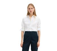 Langarmbluse MARC O'POLO "in Stretch-Popeline-Qualität", Damen, Gr. 46, weiß, Obermaterial: 96% Baumwolle, 4% Elasthan, unifarben, normal, Blusen (27561139-46) weiß