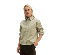 Langarmbluse MARC O'POLO "mit lässiger Rillen-Struktur", Damen, Gr. 32, smooth sage, Obermaterial: 98% Baumwolle, 2% Elasthan, unifarben, regular fit normal, Manschette, Blusen (78281119-32) smooth sa