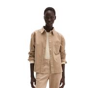 Langarmbluse MARC O'POLO "mit lässiger Rillen-Struktur", Damen, Gr. 46, earthy taupe, Obermaterial: 98% Baumwolle, 2% Elasthan, unifarben, regular fit normal, Manschette, Blusen (20189403-46) earthy t