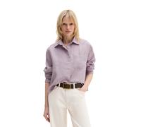 Langarmbluse MARC O'POLO "mit natürlich kühlender Funktion", Damen, Gr. 40, dusty lavender, Obermaterial: 100% Leinen, unifarben, regular fit normal, Doppelmanschette, Blusen (84183638-40) dusty laven