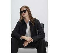 Langarmbluse MAVI "LONG SLEEVE WOVEN SHIRT", Damen, Gr. M, schwarz, 96% Polyester, 4% Elasthan, unifarben, normal kurz, eng 1-Knopf-Manschette, Blusen, Jackenshirt (21602202-M) schwarz