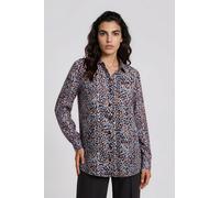 Milano Italy Bluse Langarm 100% Viskose bedruckt Regular Fit cinnamon Gr. 36