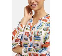 Milano Italy - blouse w/ neck panel 1/1 sleeve blush print - Gr. - 40