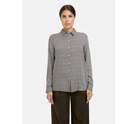 Langarmbluse MILANO ITALY, Damen, Gr. 40, mocca print, Material: 100% Viskose, bedruckt, regular fit normal, hoch geschlossener Ausschnitt, Ärmel mit Ärmelschlitz 1-Knopf-Manschette, Blusen, mit Kelle