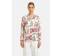 Milano Italy Blusenshirt mit V-Ausschnitt in Rosa, Größe 42