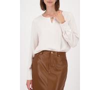 Langarmbluse MONARI, Damen, Gr. 36, almond, Web, Obermaterial: 100% Viskose, unifarben, regular fit taillenbedeckt, Rundhals, eingesetzt 2-Knopf-Manschette, Blusen, Regular fit mit Rundhalsausschnitt