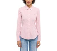 Langarmbluse MUSTANG "Damen Style Allegheny", Damen, Gr. 42, rosa 12847, Popeline, 97% Baumwolle, 3% Elasthan, gestreift, slim fit, Blusen Langarmbluse (35812125-42)