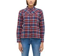 Langarmbluse MUSTANG "Damen Style Bignell", Damen, Gr. 46, braun 12817, Web, 100% Baumwolle, kariert, regular fit, Blusen Langarmbluse (69094303-46)