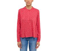 Langarmbluse MUSTANG "Damen Style Emma", Damen, Gr. 40, rot (rosa 12838), Chiffon, 100% Modal, geblümt, regular fit normal, Rundhals, Blusen (64034101-40) rosa 12838