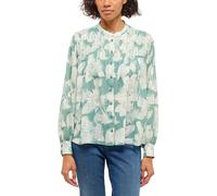 Langarmbluse MUSTANG "Damen Style Feminine blouse", Damen, Gr. 40, grün 12871, Chiffon, 100% Modal, geblümt, regular fit, Blusen (50630004-40) grün 12871
