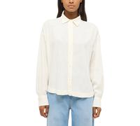 Langarmbluse MUSTANG "Damen Style Salinas", Damen, Gr. 40, weiß 2013, 70% Viskose, 30% Leinen, unifarben, relaxed fit, Blusen (86275840-40) weiß 2013