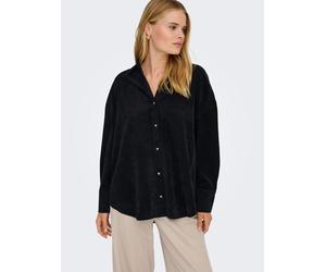 Langarmbluse ONLY "ONLMARIKE LIFE L/S CORD LOOSE SHIRT PNT", Damen, Gr. XS, schwarz, Web, Obermaterial: 88% Polyester, 10% Nylon, 2% Elasthan, unifarben, loose fit, Blusen (58818515-XS) schwarz