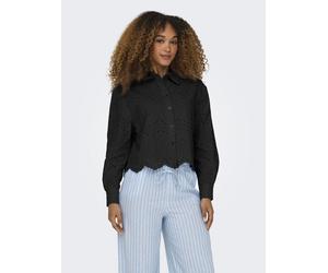 Langarmbluse ONLY "ONLVALAIS L/S SHIRT WVN NOOS", Damen, Gr. XL, schwarz, Web, Obermaterial: 100% Baumwolle, unifarben, loose fit taillenlang, Blusen (99223936-XL) schwarz