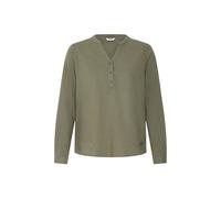 Langarmbluse OXMO "Langarmbluse OXAnja", Damen, Gr. 38, braun (kalamata), Obermaterial: 55% Leinen LI. 45% Viskose CV., Blusen (20322101-38) kalamata