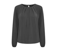 Langarmbluse OXMO "Langarmbluse OXHal", Damen, Gr. S, schwarz (schwarzened pearl), Obermaterial: 64% Modal CMD. 36% Polyester PES., Blusen (91081914-S) schwarzened pearl