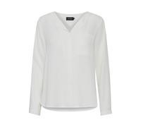 Langarmbluse OXMO "Langarmbluse OXHally", Damen, Gr. 40, weiß (sanftes weiß), Obermaterial: 65% Polyester Pol. recyc.. 35% Polyester PES., Blusen (19228938-40) sanftes weiß