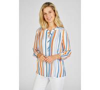 Langarmbluse RABE, Damen, Gr. 38, lila (heidelbeere), Obermaterial: 100% Viskose, gestreift, regular fit, Rundhals, elastischer Bund, Blusen Langarmbluse, mit farbigen Längsstreifen (85405860-38)